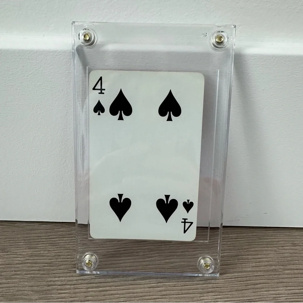 Vintage Givenchy Collectible Playing Card 4 of Spades in a UV Protective Case - Picture 2 of 3